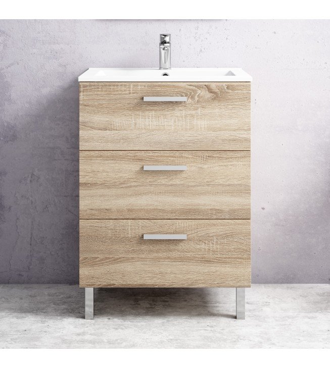 Mueble de baño suspendido GARDENIA con encimera cerámica Mueble de baño suspendido GARDENIA con encimera cerámica