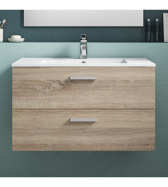 Mueble de baño suspendido GARDENIA con encimera cerámica Mueble de baño suspendido GARDENIA con encimera cerámica