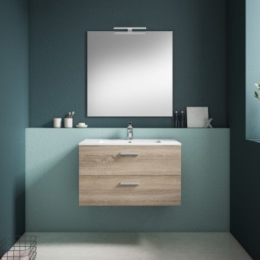 Mueble de baño suspendido GARDENIA con encimera cerámica