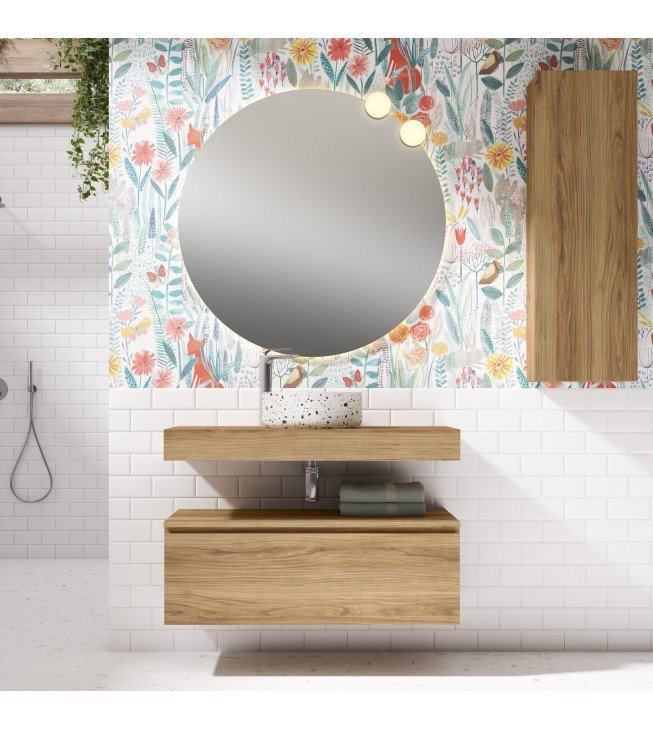 Mueble de baño suspendido ROBIN con bancada y mueble