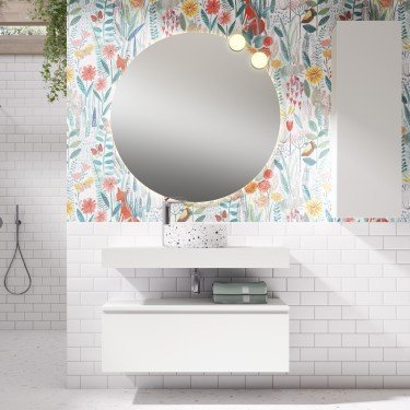 Mueble de baño suspendido ROBIN con bancada y mueble