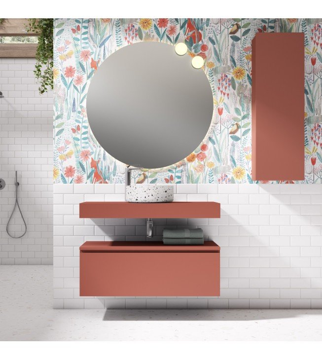 Mueble de baño suspendido ROBIN con bancada y mueble