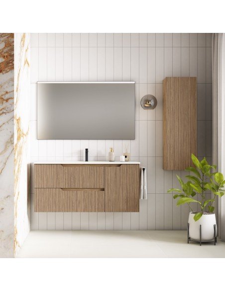 Mueble de baño suspendido SARAO PLUS con encimera cerámica Kent