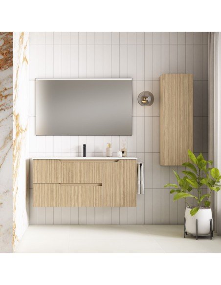 Mueble de baño suspendido SARAO PLUS con encimera cerámica Kent