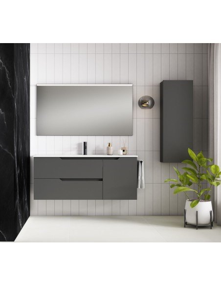 Mueble de baño suspendido SARAO PLUS con encimera cerámica Kent