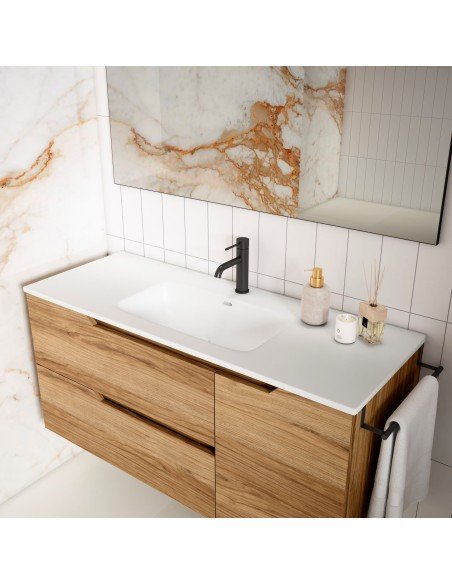 Mueble de baño suspendido SARAO PLUS con encimera cerámica Kent