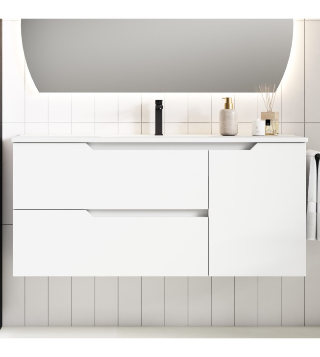 Mueble de baño suspendido SARAO PLUS con encimera cerámica Kent Mueble de baño suspendido SARAO PLUS con encimera cerámica Kent