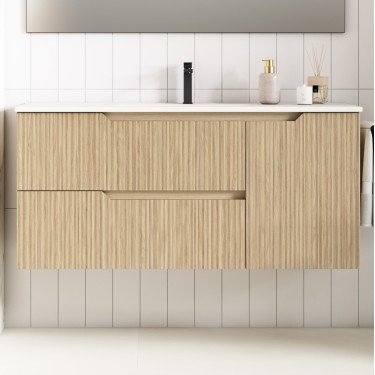 Mueble de baño suspendido SARAO PLUS con encimera cerámica Kent 2