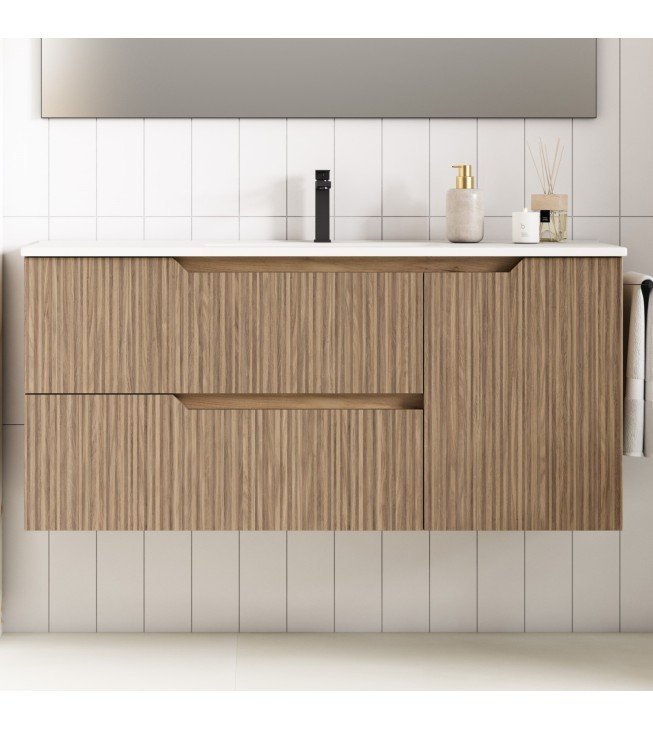 Mueble de baño suspendido SARAO PLUS con encimera cerámica Kent Mueble de baño suspendido SARAO PLUS con encimera cerámica Kent