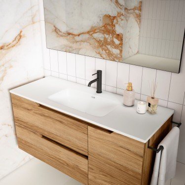 Mueble de baño suspendido SARAO PLUS con encimera cerámica Kent 2