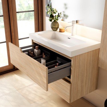 Mueble de baño suspendido SARAO con encimera suri 2