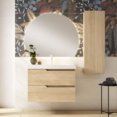 Mueble de baño suspendido SARAO con encimera suri