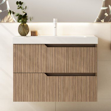 Mueble de baño suspendido SARAO con encimera suri 2