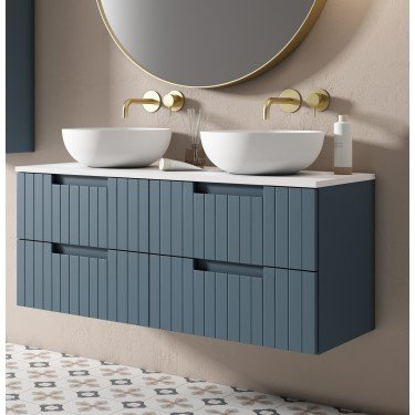 Mueble de baño suspendido ELORA con encimera solid surface 2