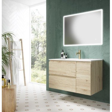 Mueble de baño suspendido Captus con encimera Moma