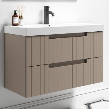 Mueble de baño suspendido ELORA con encimera Suri 2