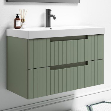 Mueble de baño suspendido ELORA con encimera Suri 2