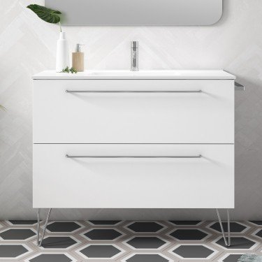 Mueble de baño suspendido TWIST con encimera cerámica 2