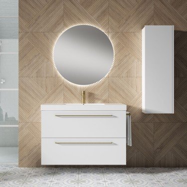 Mueble de baño suspendido TWIST con encimera Suri