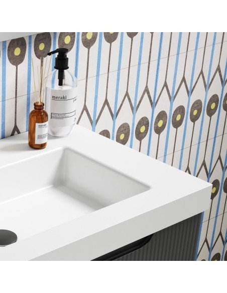 Mueble de baño suspendido TWIST con encimera Suri