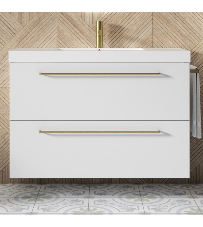 Mueble de baño suspendido TWIST con encimera Suri Mueble de baño suspendido TWIST con encimera Suri