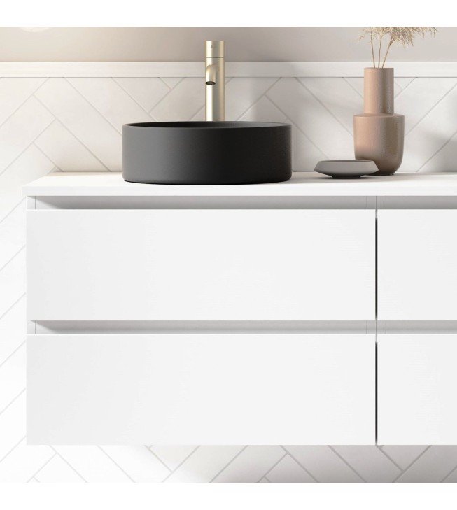 Mueble de baño suspendido KLIMT con encimera madera Mueble de baño suspendido KLIMT con encimera madera