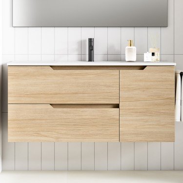 Mueble de baño suspendido SARAO PLUS con encimera cerámica Kent 2