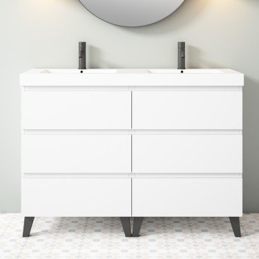 Mueble de baño al suelo SOHO con encimera Suri 2