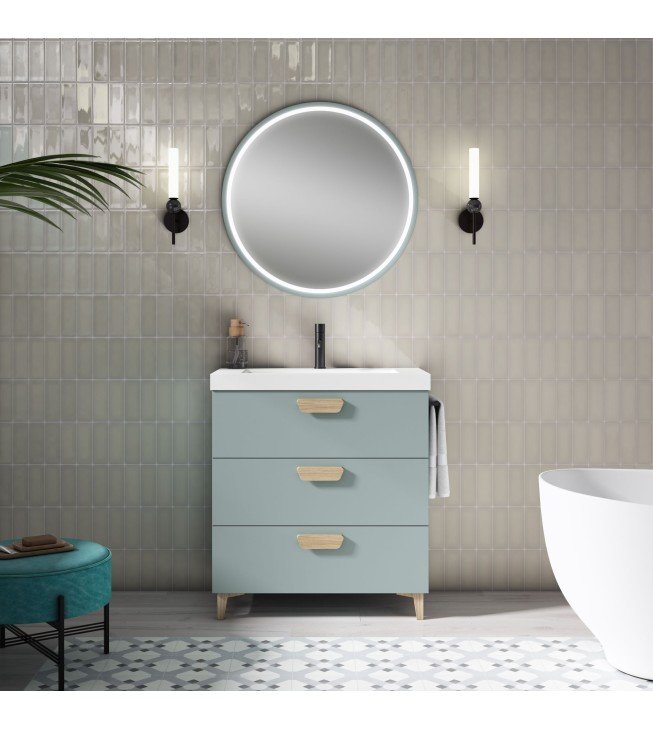 Mueble de baño al suelo HOLIKA PLUS con encimera suri