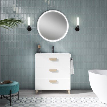 Mueble de baño al suelo HOLIKA PLUS con encimera suri
