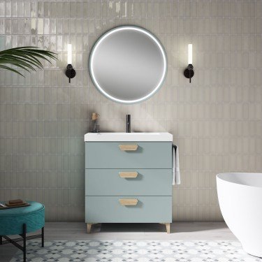 Mueble de baño al suelo HOLIKA PLUS con encimera suri