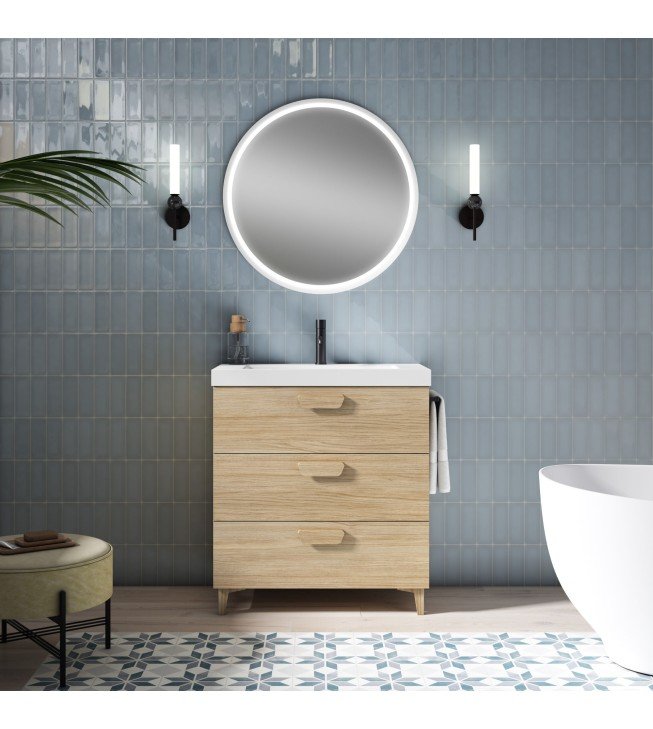 Mueble de baño al suelo HOLIKA PLUS con encimera suri