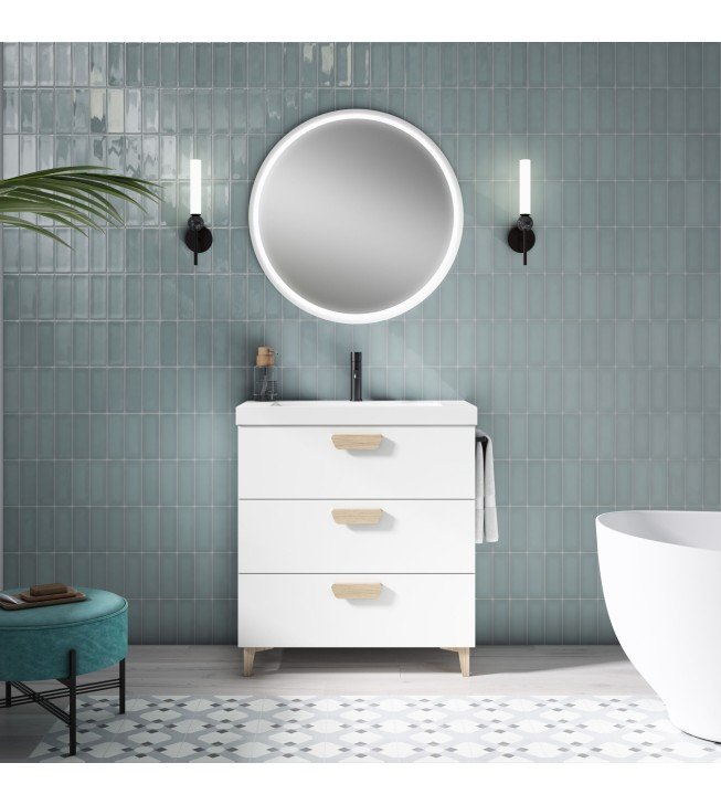 Mueble de baño al suelo HOLIKA PLUS con encimera suri