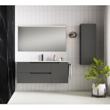 Mueble de baño suspendido SARAO PLUS con encimera cerámica Kent