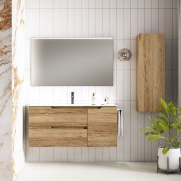 Mueble de baño suspendido SARAO PLUS con encimera cerámica Kent 2