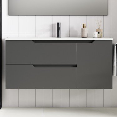 Mueble de baño suspendido SARAO PLUS con encimera cerámica Kent 2