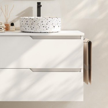 Mueble de baño suspendido SARAO con encimera madera 2