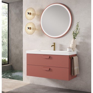 Mueble de baño suspendido HOLIKA con encimera suri