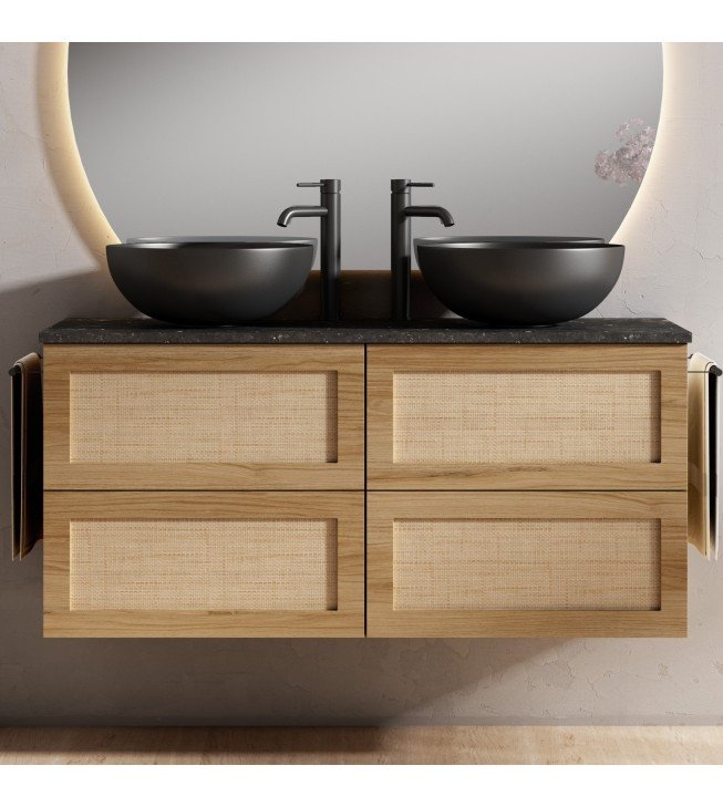 Mueble de baño suspendido CALMA con encimera piedra natural Mueble de baño suspendido CALMA con encimera piedra natural