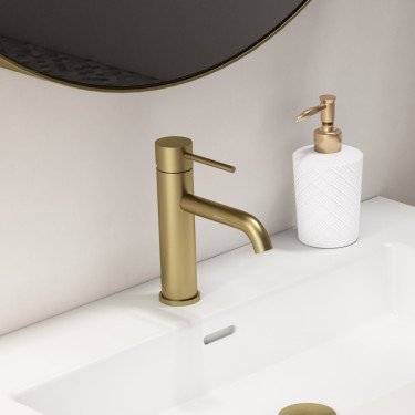 Grifo monomando Trento oro cepillado 2