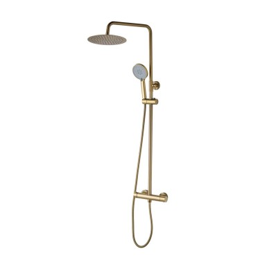 Columna ducha Trento termostática Oro Cepillado