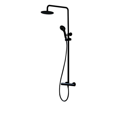 Columna ducha Trento termostatica Negro mate
