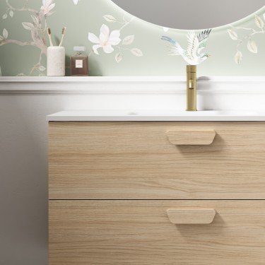 Mueble de baño suspendido HOLIKA boreal con encimera cerámica Kent 2