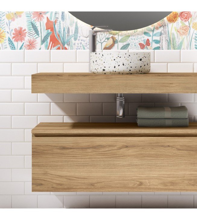 Mueble de baño suspendido ROBIN con bancada y mueble