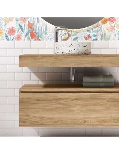 Mueble de baño suspendido ROBIN con bancada y mueble