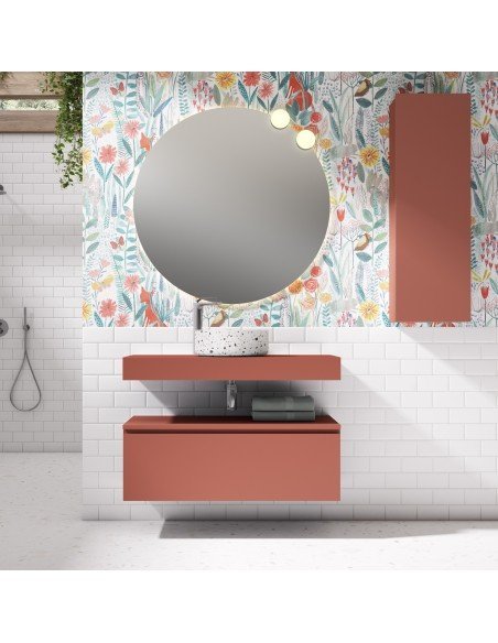 Mueble de baño suspendido ROBIN con bancada y mueble