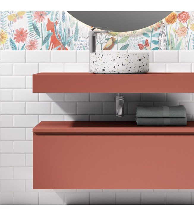 Mueble de baño suspendido ROBIN con bancada y mueble