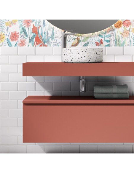 Mueble de baño suspendido ROBIN con bancada y mueble