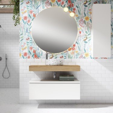 Mueble de baño suspendido ROBIN con bancada y mueble