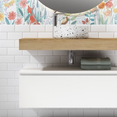 Mueble de baño suspendido ROBIN con bancada y mueble 2